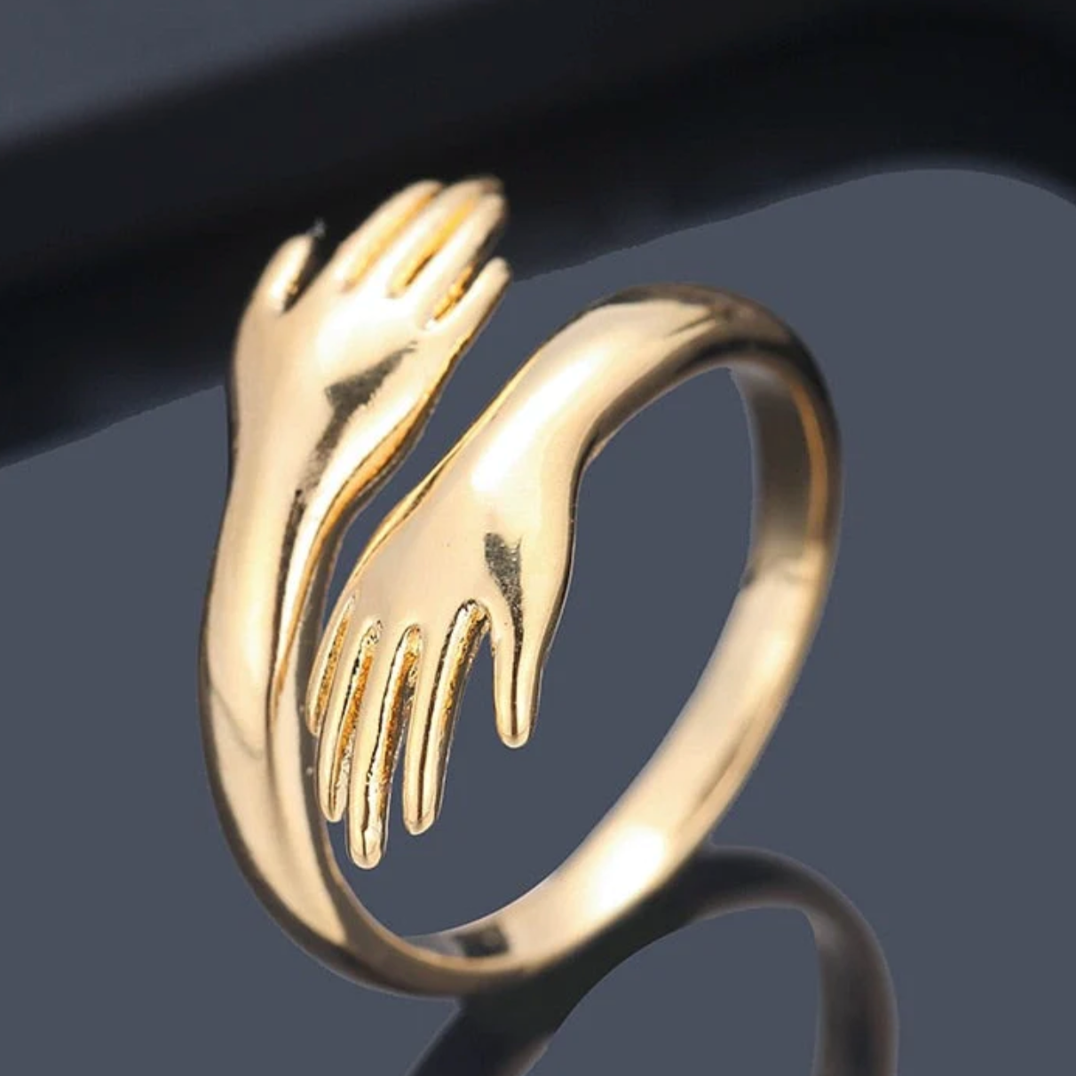Unique Hand-Shaped Ladies Ring - BritishElegance