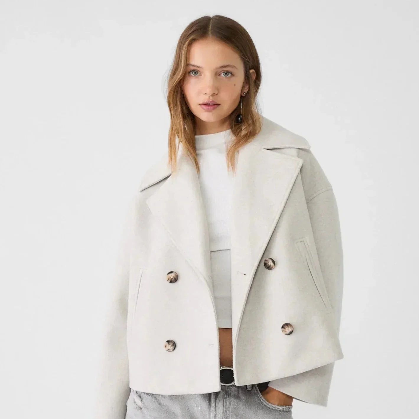 Classic Fit Double Button Lady Jacket - BritishElegance