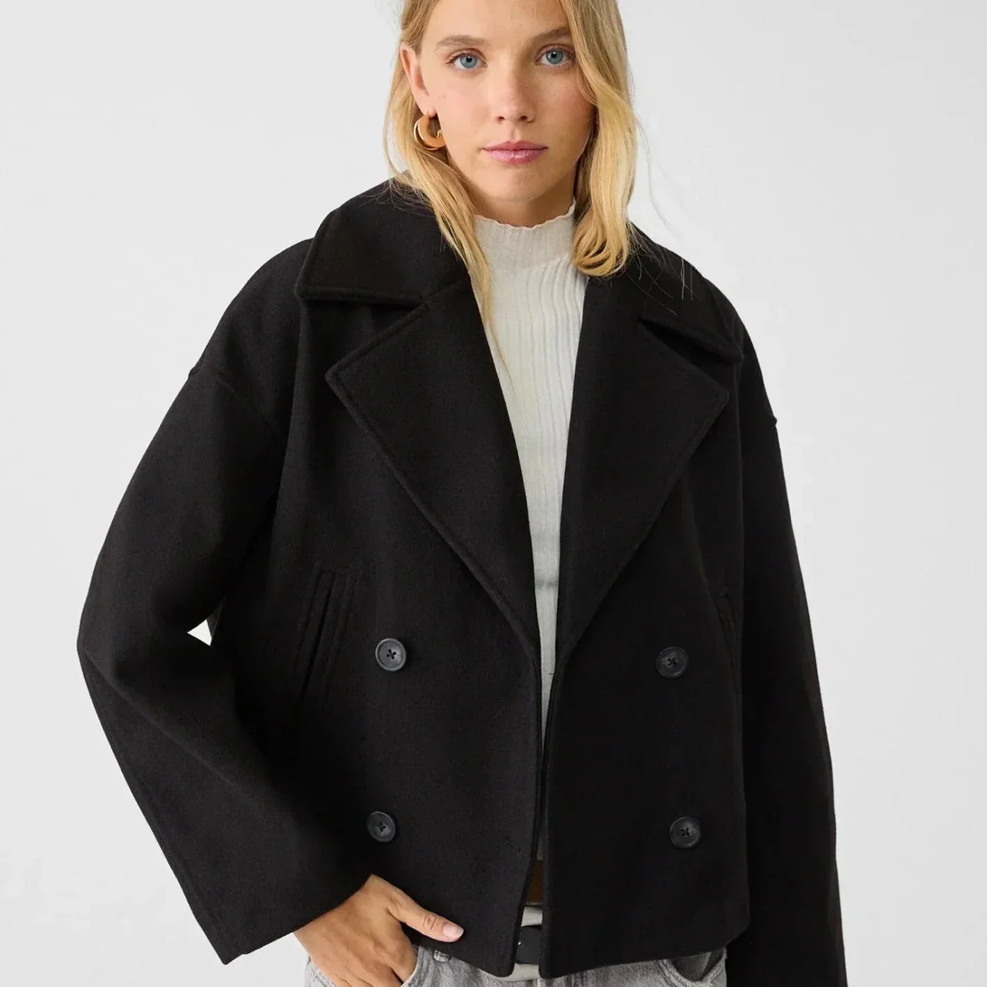 Classic Fit Double Button Lady Jacket