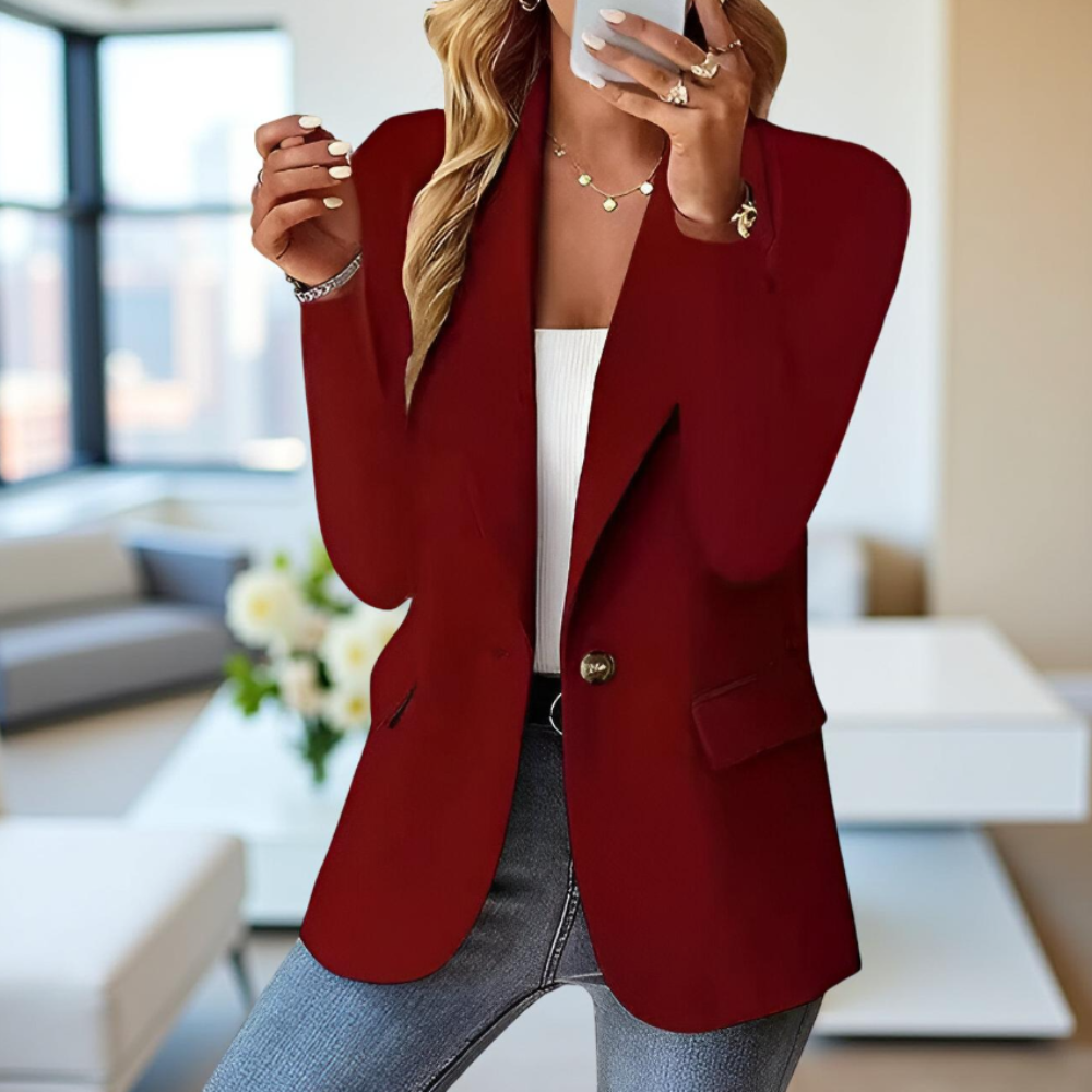 Classic One Button Women's Jacket