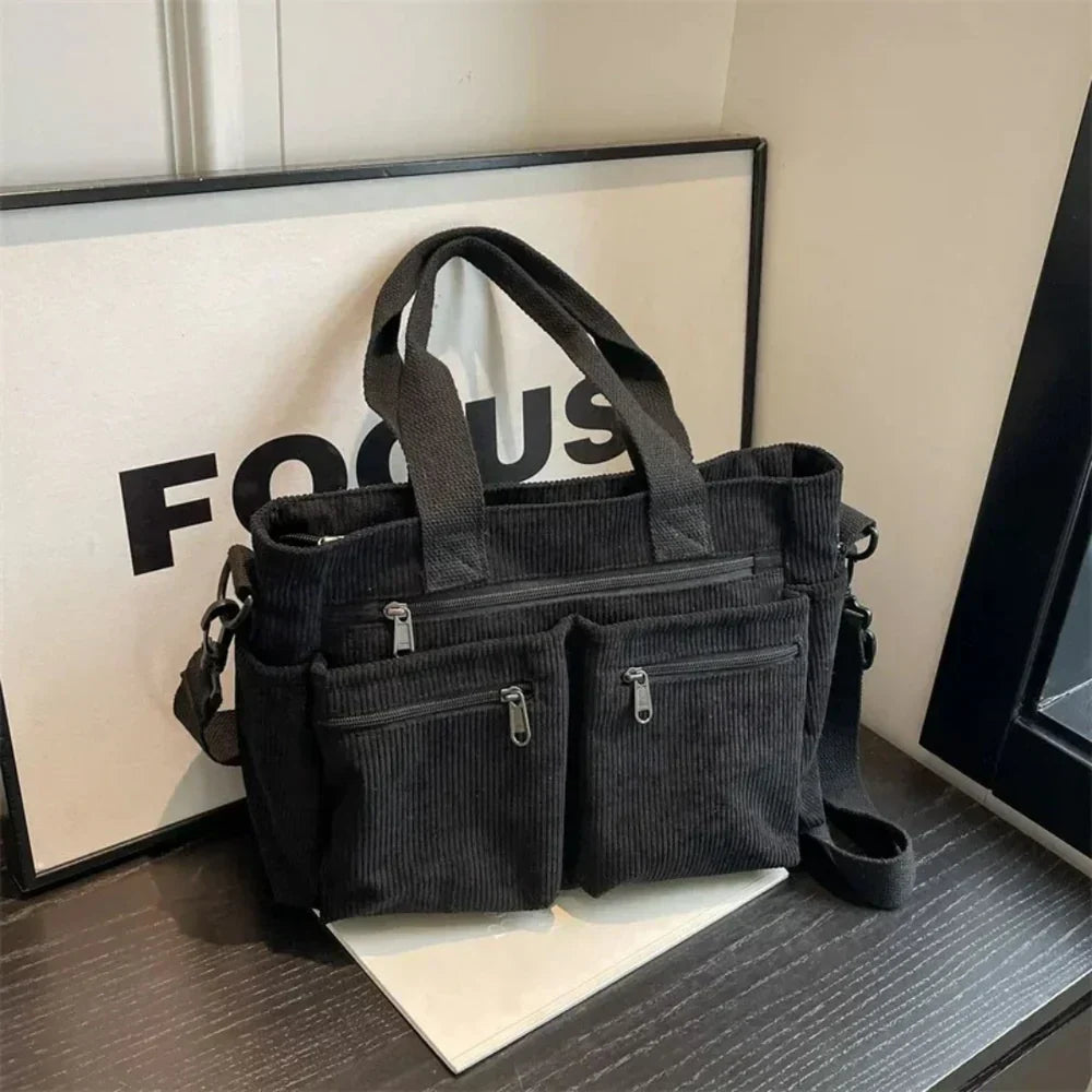 Large Leather Shoulder Bag for Daily Carry - VogeLuxe
