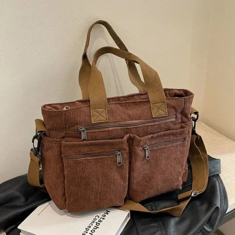 Large Leather Shoulder Bag for Daily Carry