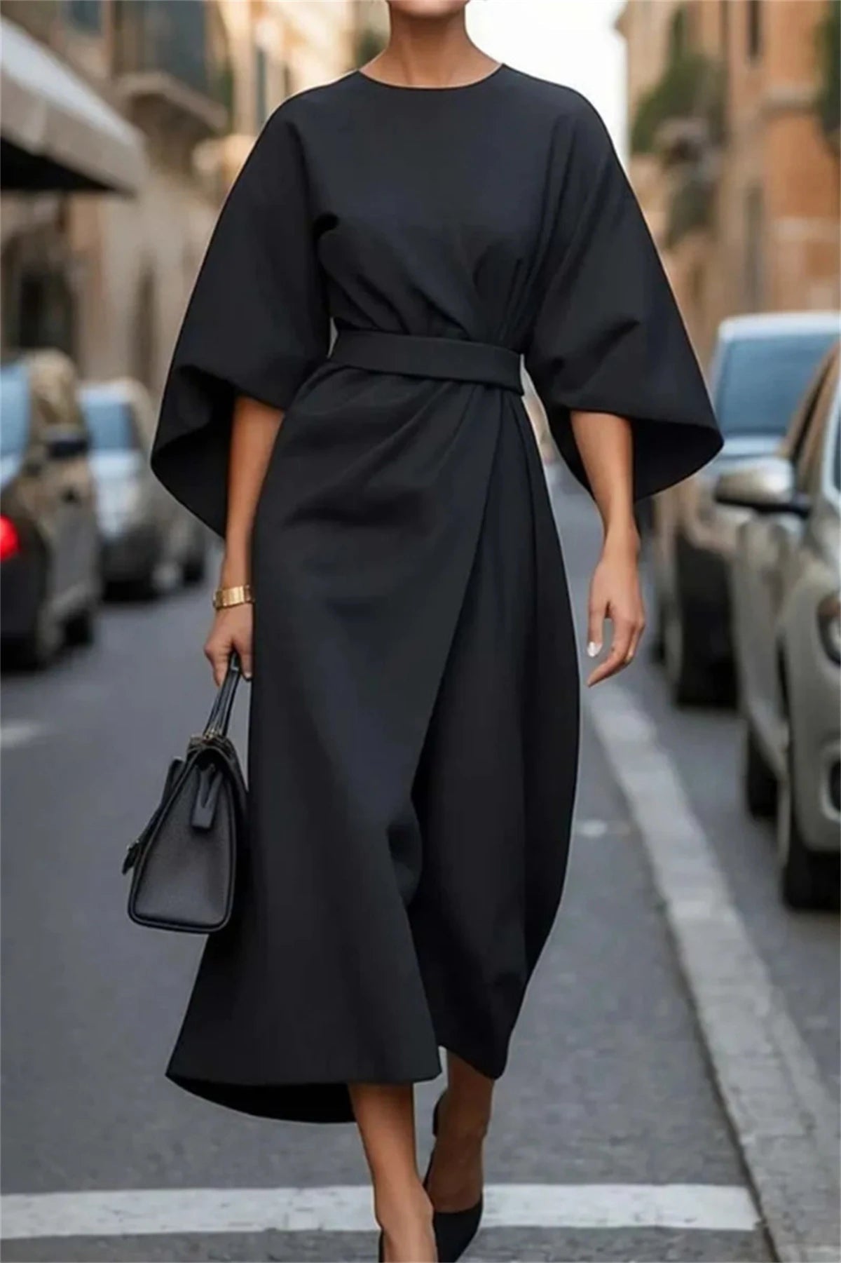 Elegant Ladies Knee Length Dress - VogeLuxe