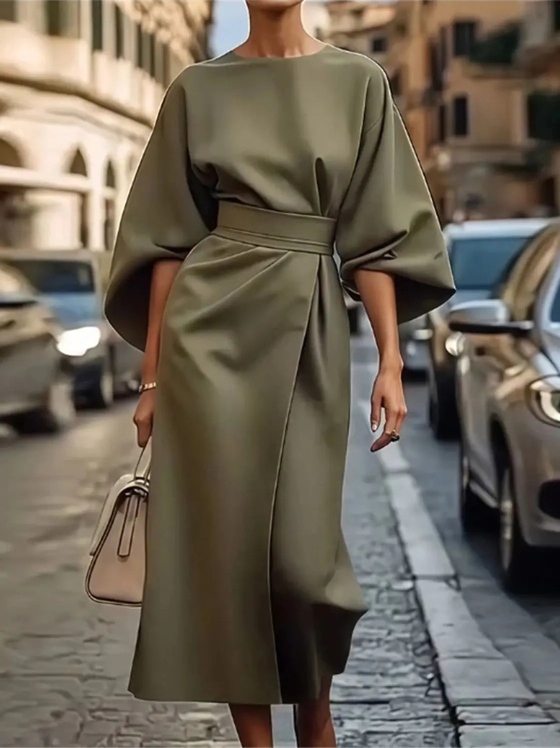 Elegant Knee Length Ladies Dress