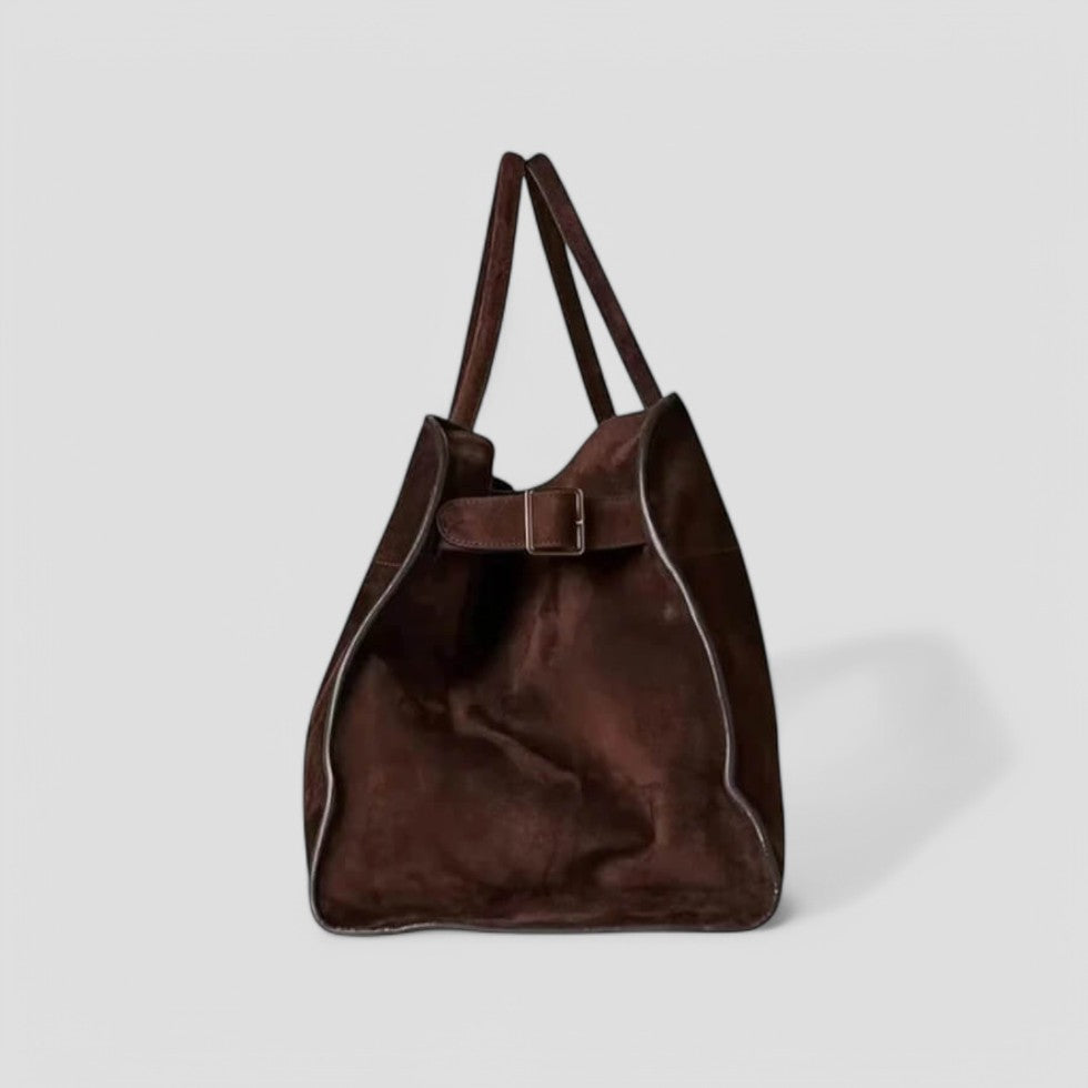 Women’s Suede Shopper Bag Large-Capacity Handbag