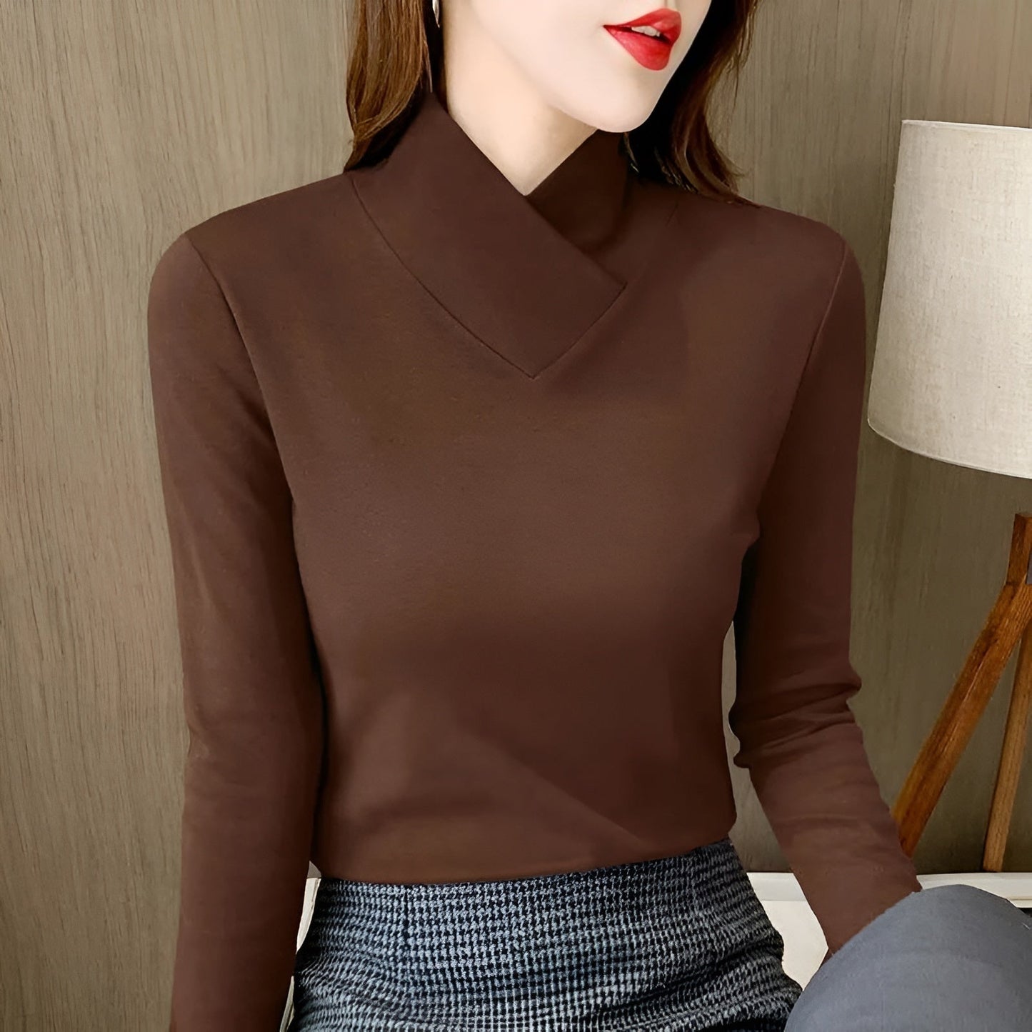 Women's Classic Crew Neck Long Sleeve Fashion Top