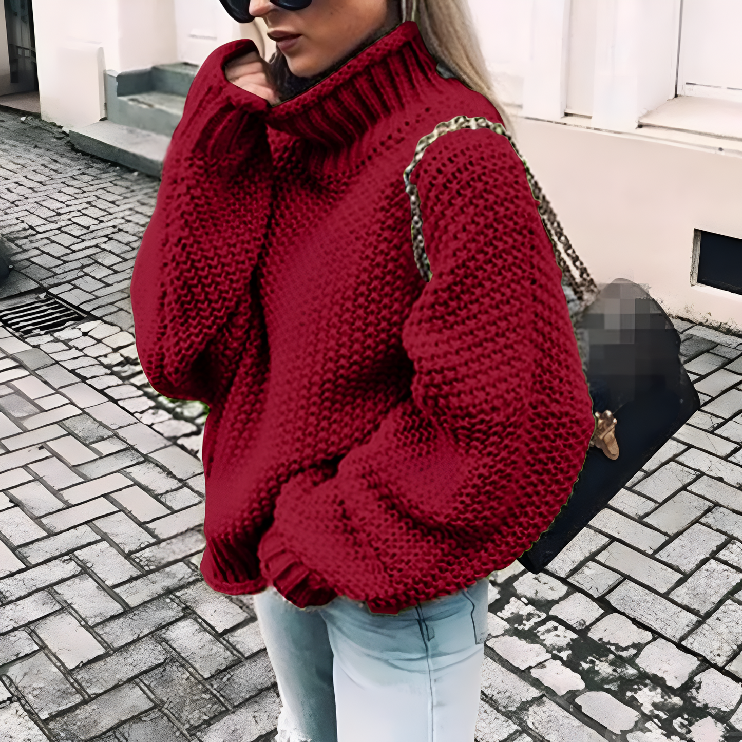 Cozy Women's Crew Neck Thick Knit Sweater