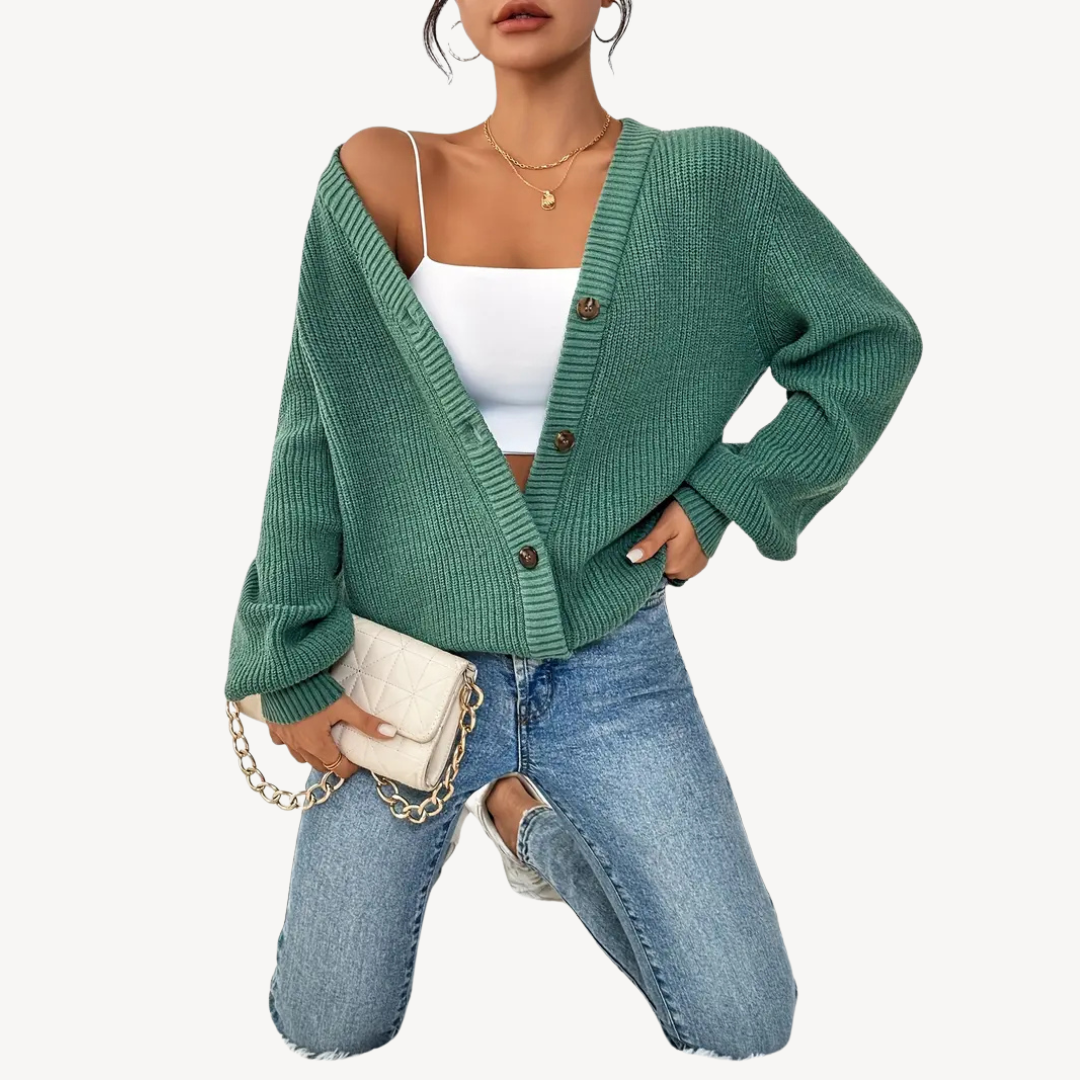 VogeLuxe | Women’s Long Sleeve Button Front Cardigan
