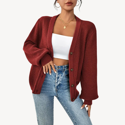 VogeLuxe | Women’s Long Sleeve Button Front Cardigan