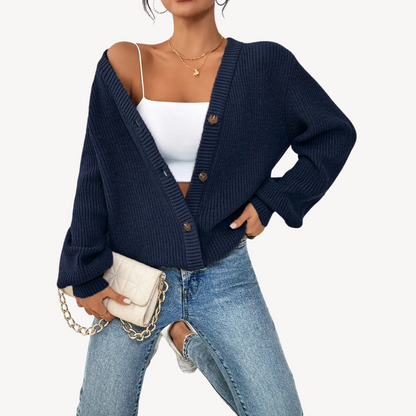 VogeLuxe | Women’s Long Sleeve Button Front Cardigan
