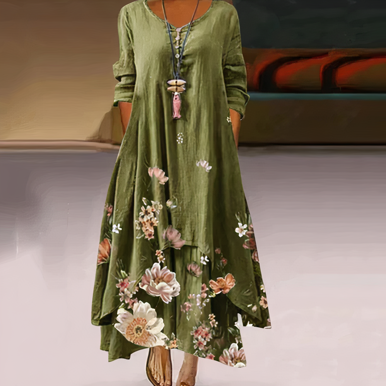 Ladies Floral Fit Dress