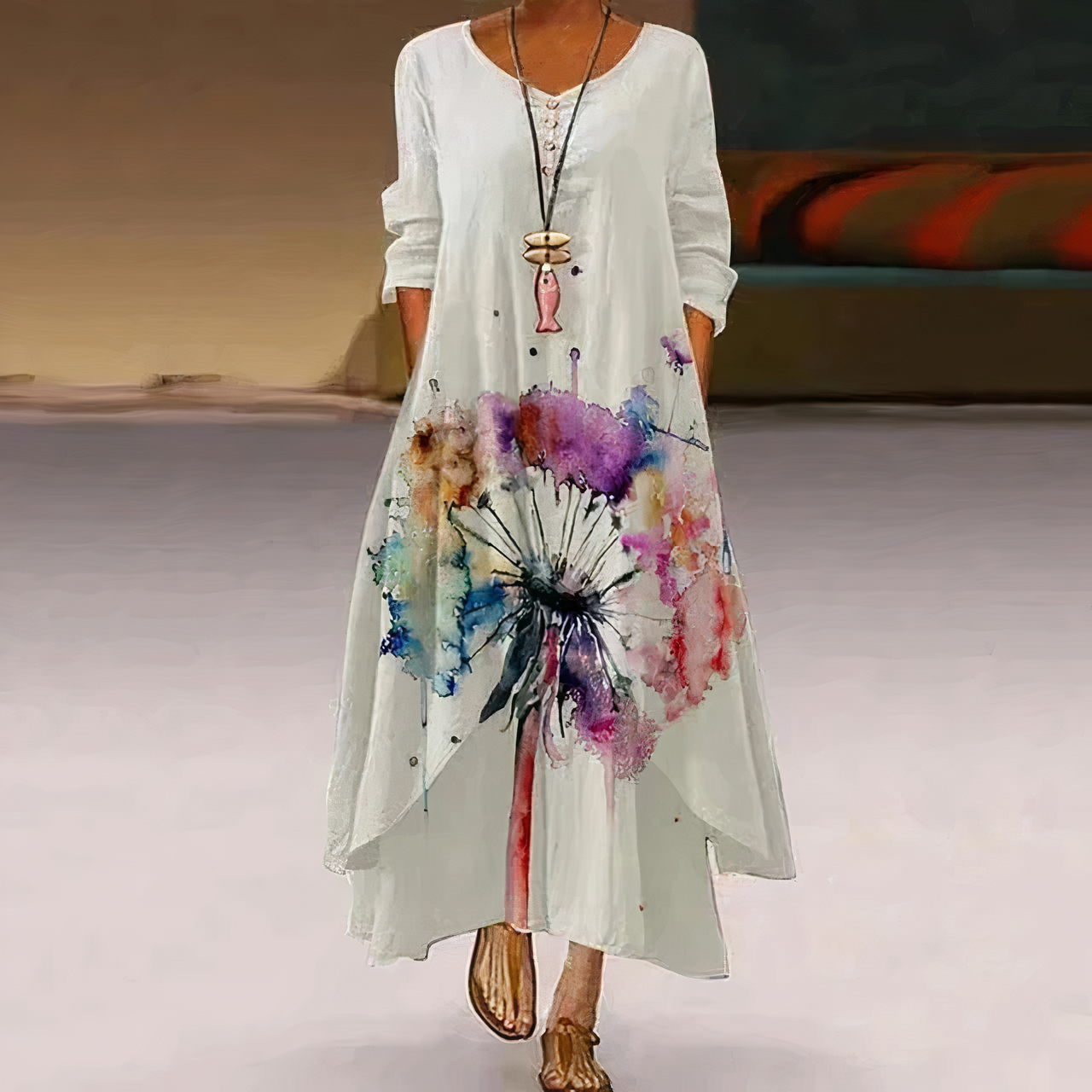 Ladies Floral Fit Dress