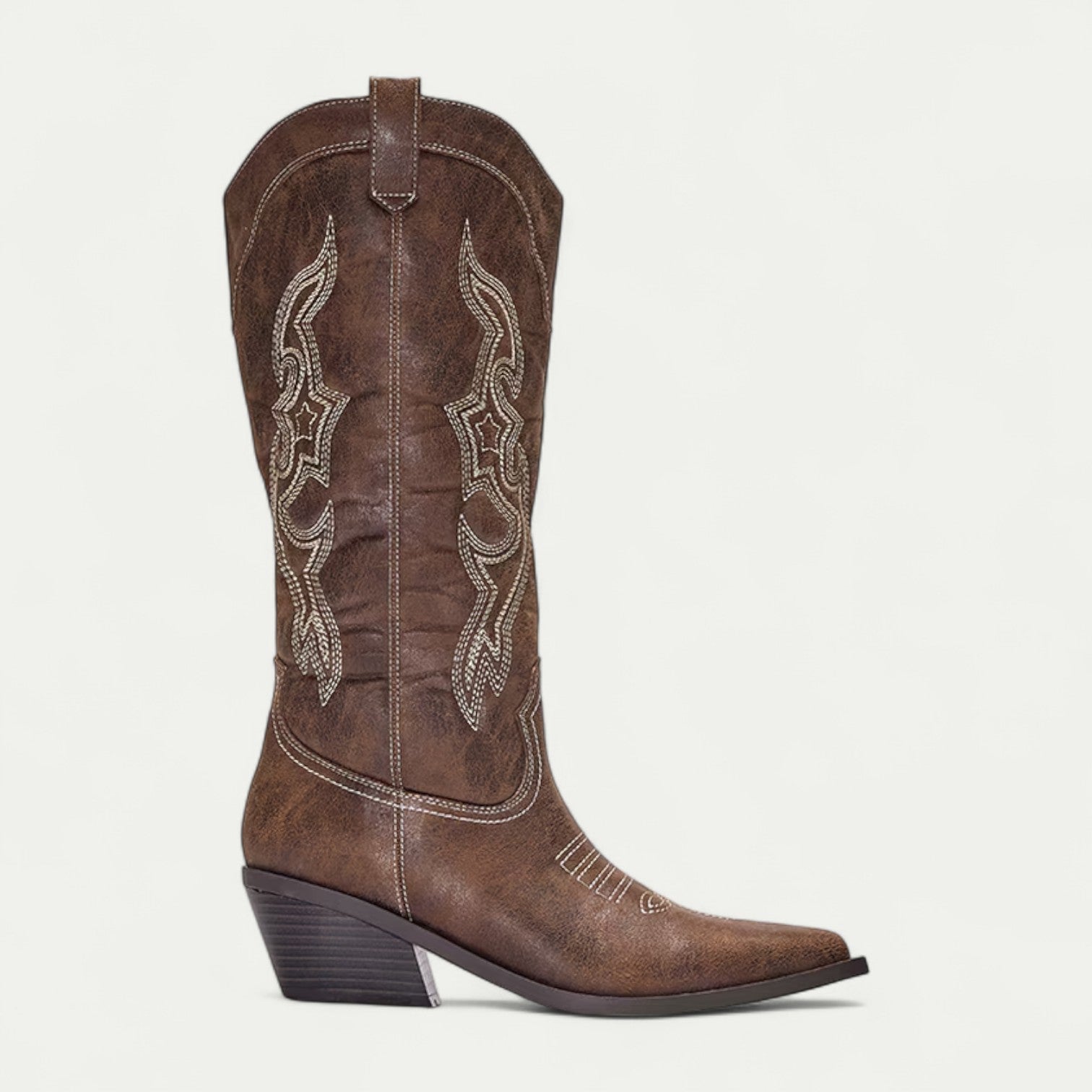 Women’s Western Knee-High Boots – Pointed Toe & Embroidered Detail 2