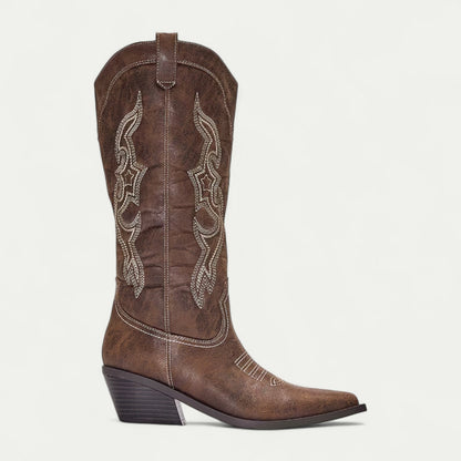 Women’s Western Knee-High Boots – Pointed Toe & Embroidered Detail 2