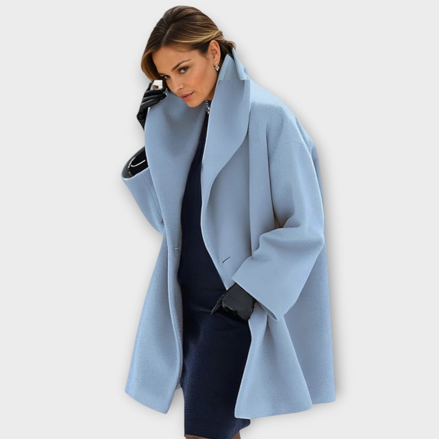 Ladies Large Parka Coat with Faux Fur Hood - VogeLuxe
