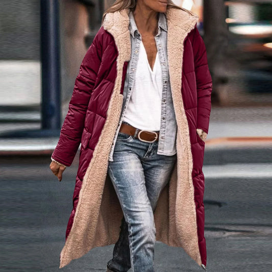 Warm Padded Women's Parka Jacket Casual Coat - VogeLuxe