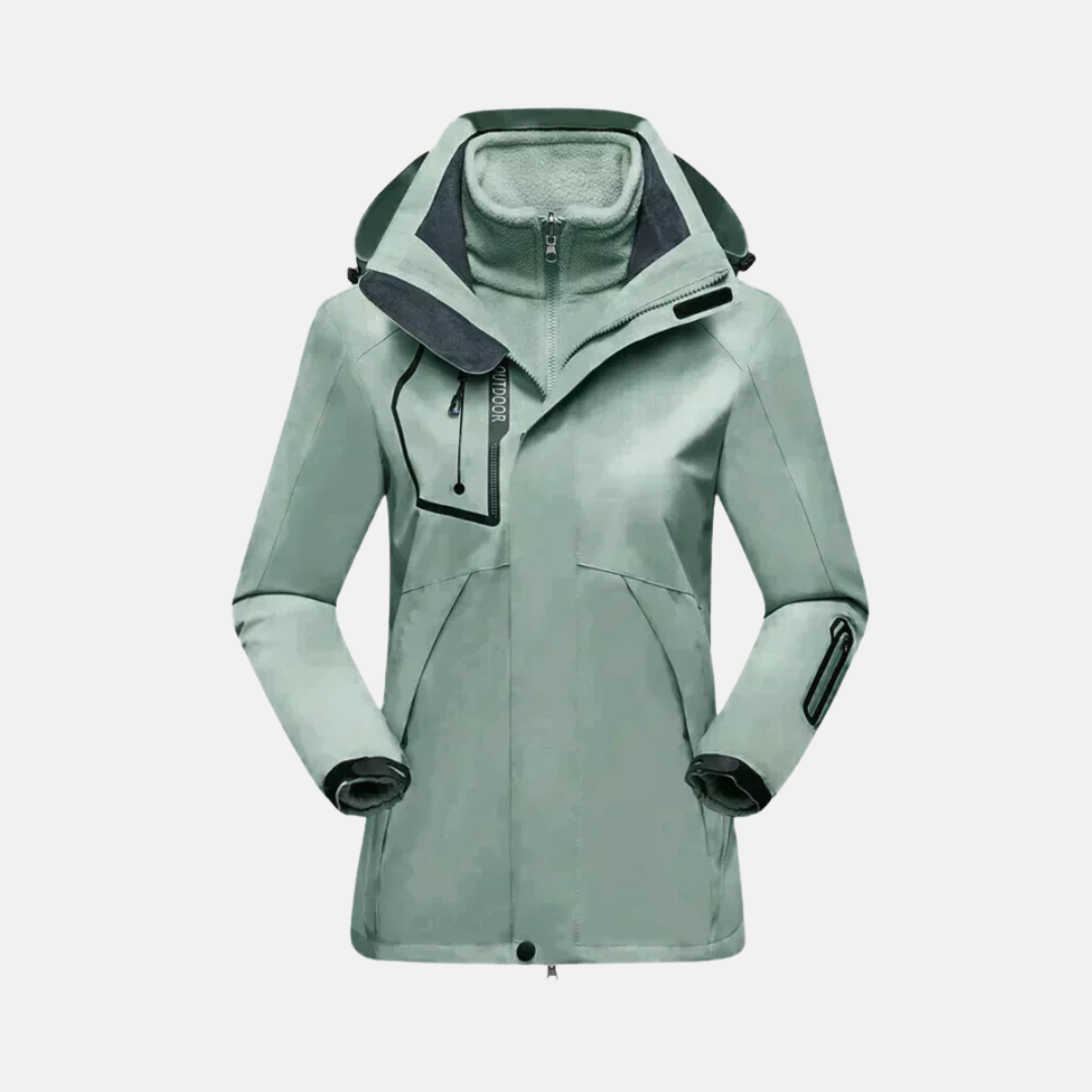 Women’s Winter  Outdoor Jacket – Tailored Fit – Water-Resistant – Removable Fleece Liner – Hooded 2