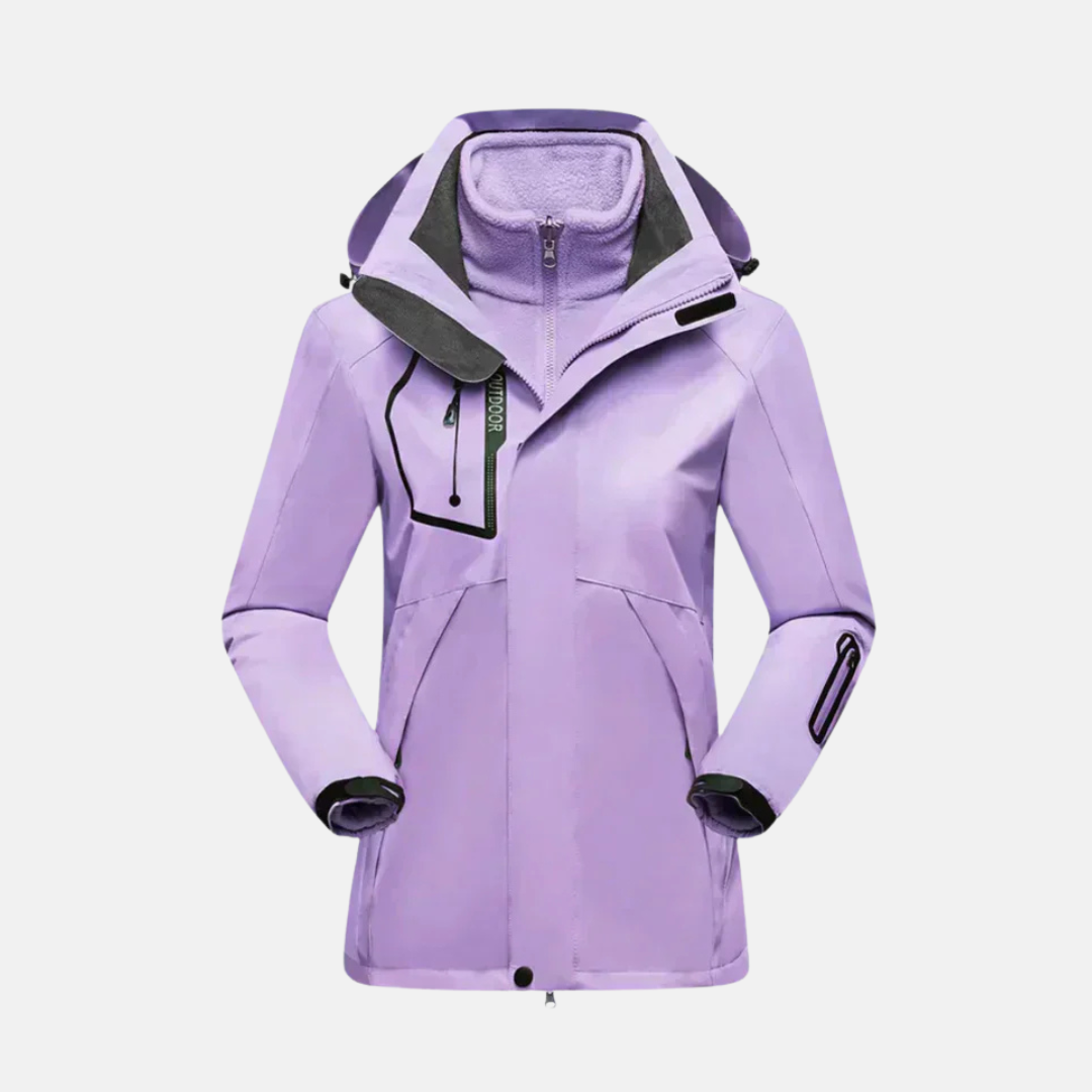 Women’s Winter  Outdoor Jacket – Tailored Fit – Water-Resistant – Removable Fleece Liner – Hooded 3
