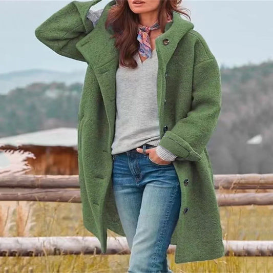 Casual Fleece Lined Women's Hoodie Coat - BritishElegance