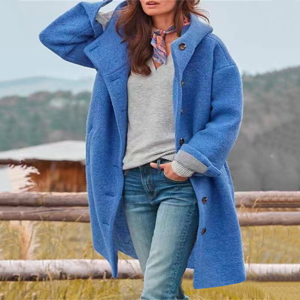 Casual Fleece Lined Women's Hoodie Coat