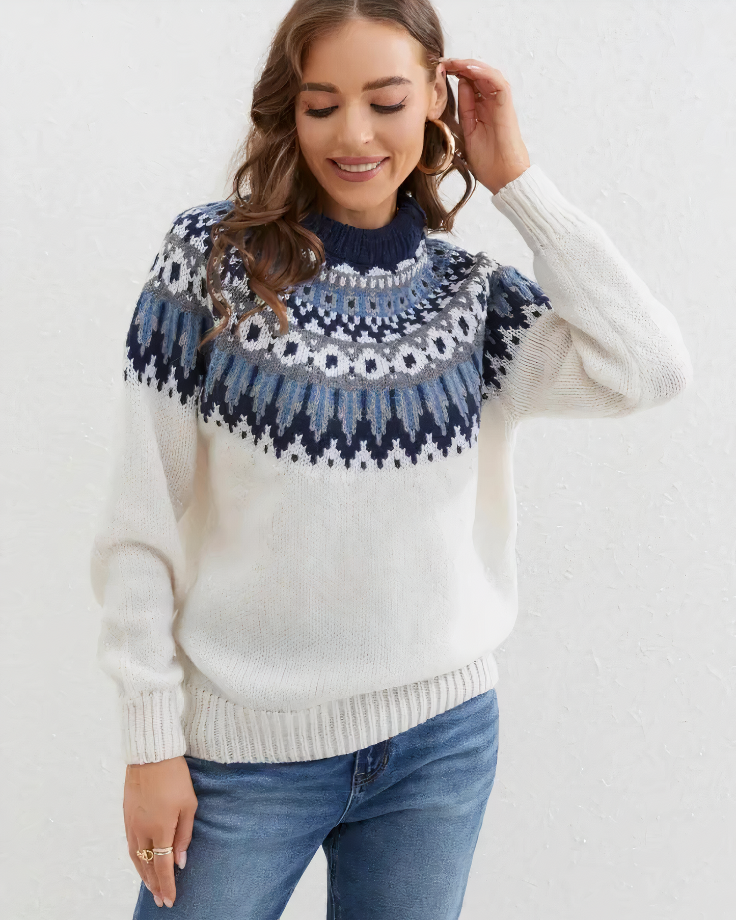 VogeLuxe | Women’s Chunky Knit Turtleneck Jumper