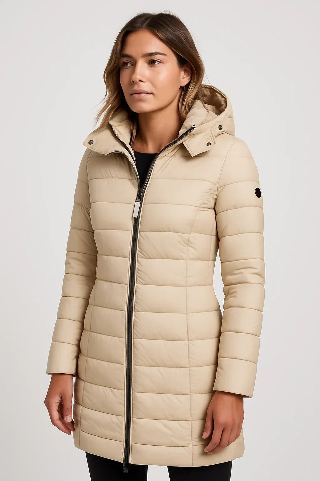 Classic Water-Resistant Parka Coat with Hood