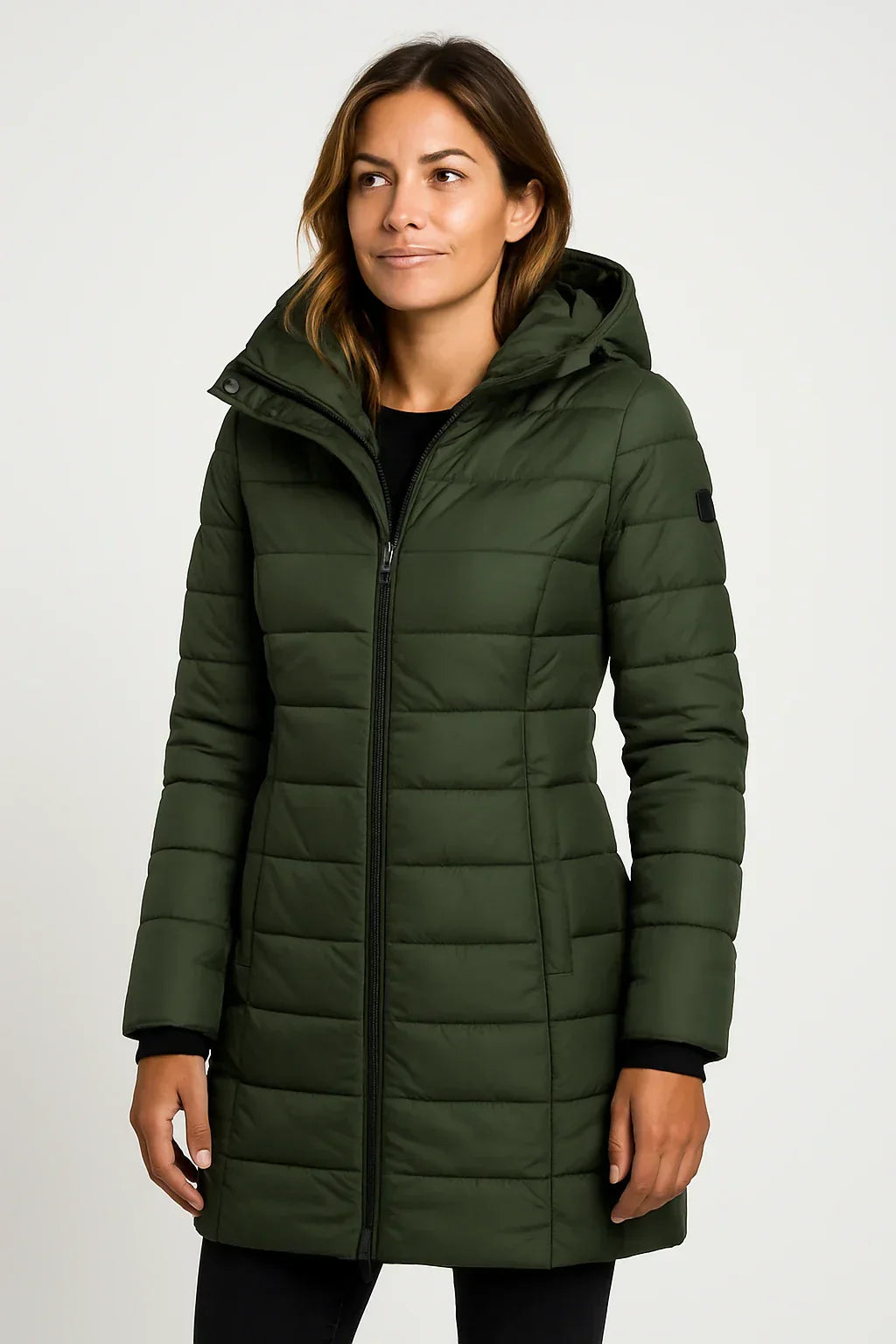 Classic Water-Resistant Parka Coat with Hood