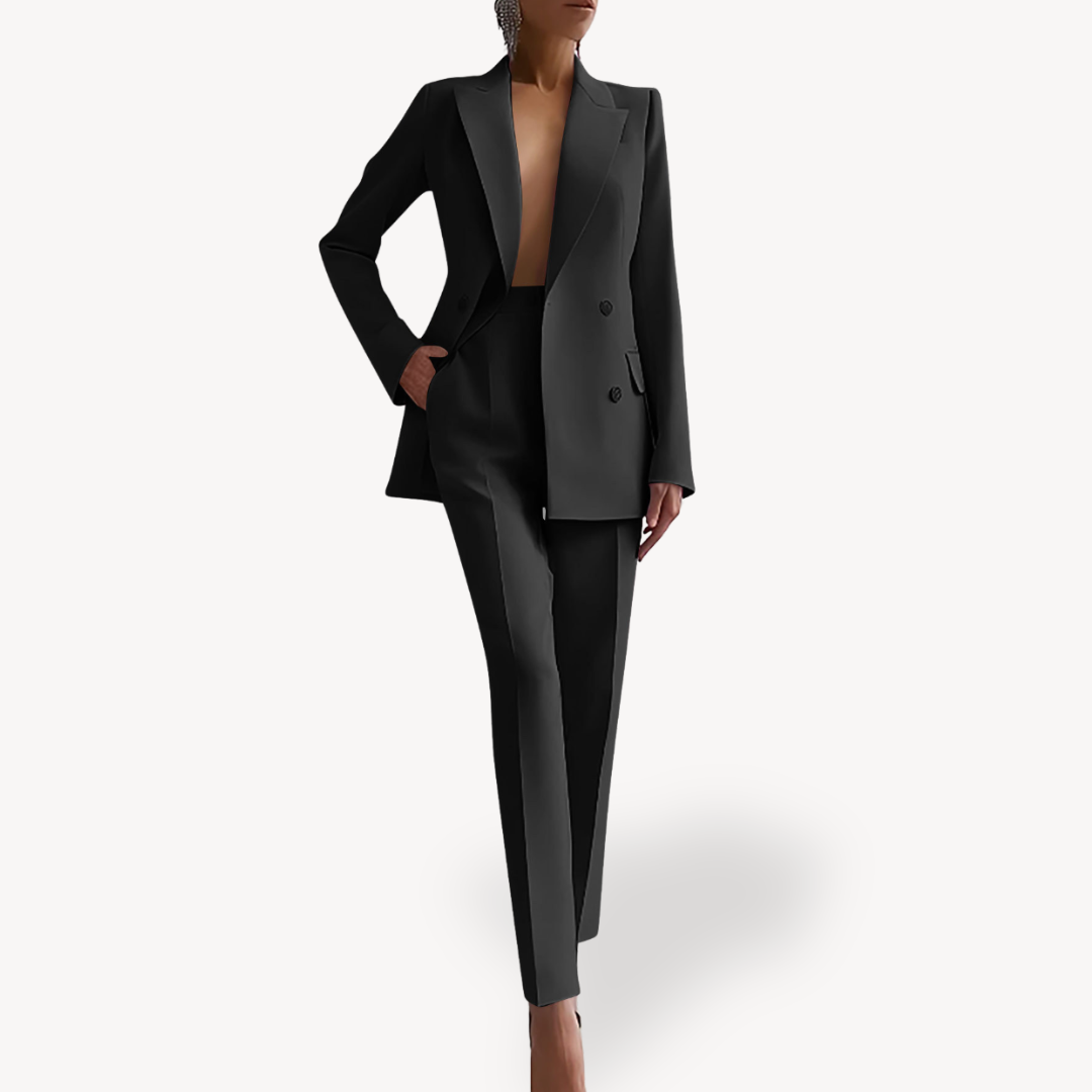 Classic Fit Women's Suit Jacket Pants Set - VogeLuxe