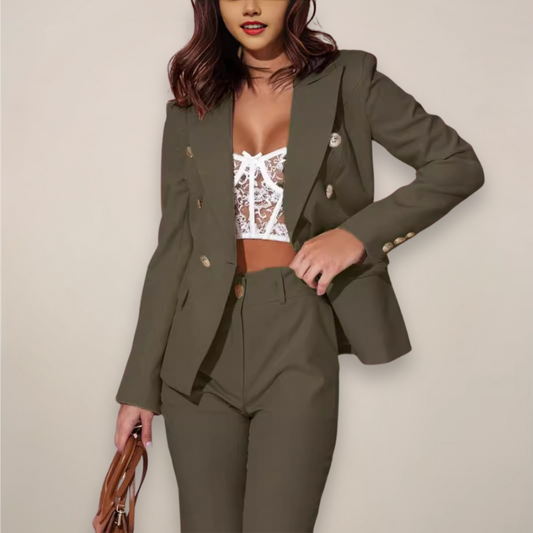 Classic 2 Piece Business Suit for Women - VogeLuxe
