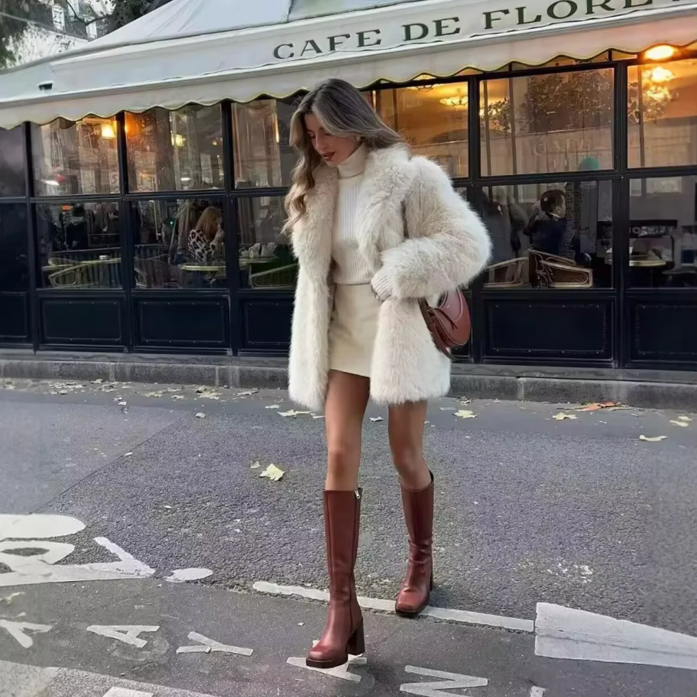 Womens Faux Fur Coat