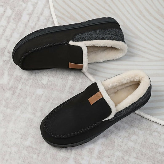 Warm Fuzzy Mens Slippers for Home Comfort - VogeLuxe