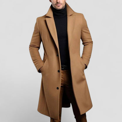 VogeLuxe | Men’s Tailored Single-Breasted Topcoat