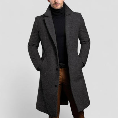 VogeLuxe | Men’s Tailored Single-Breasted Topcoat