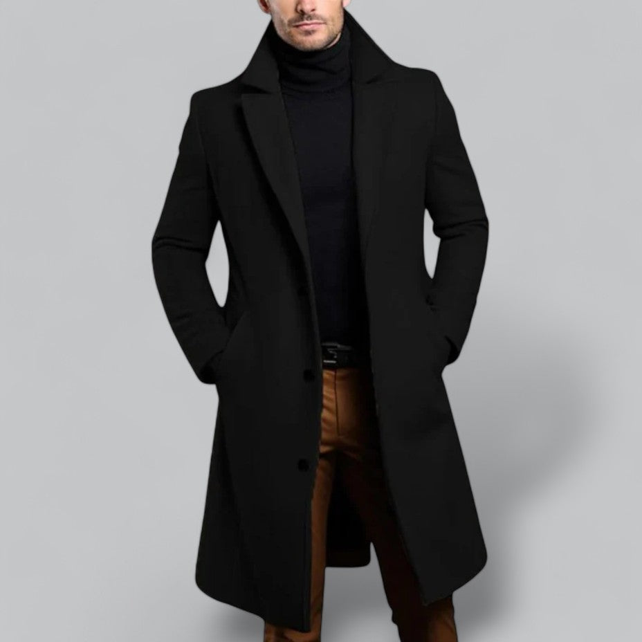 VogeLuxe | Men’s Tailored Long Overcoat