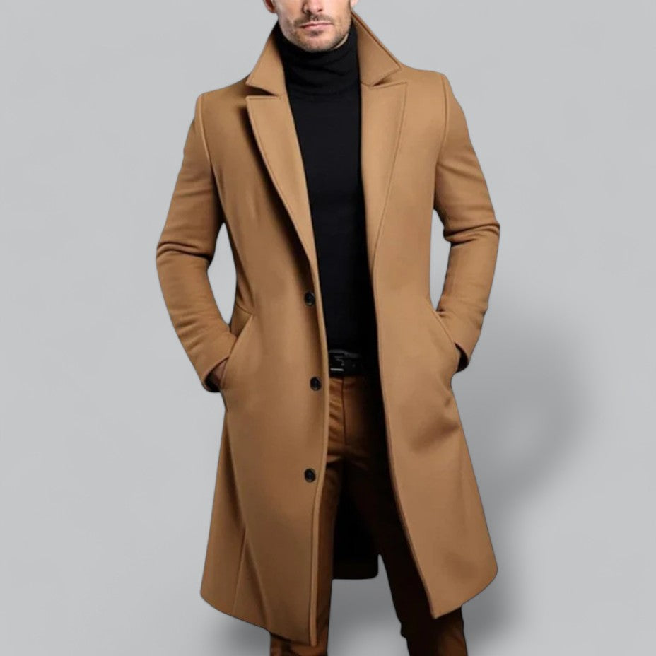 VogeLuxe | Men’s Tailored Long Overcoat