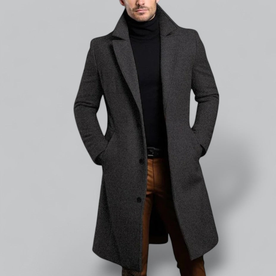 VogeLuxe | Men’s Tailored Long Overcoat
