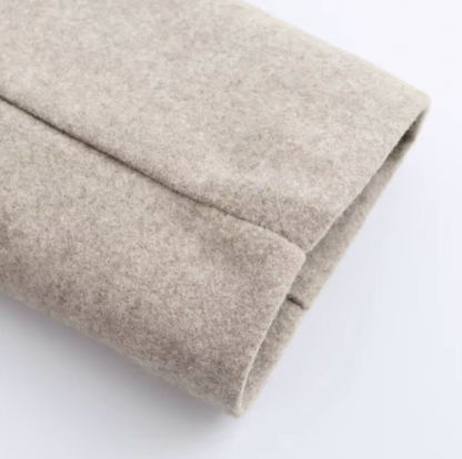 Wool Trench Coat With Fur For Women