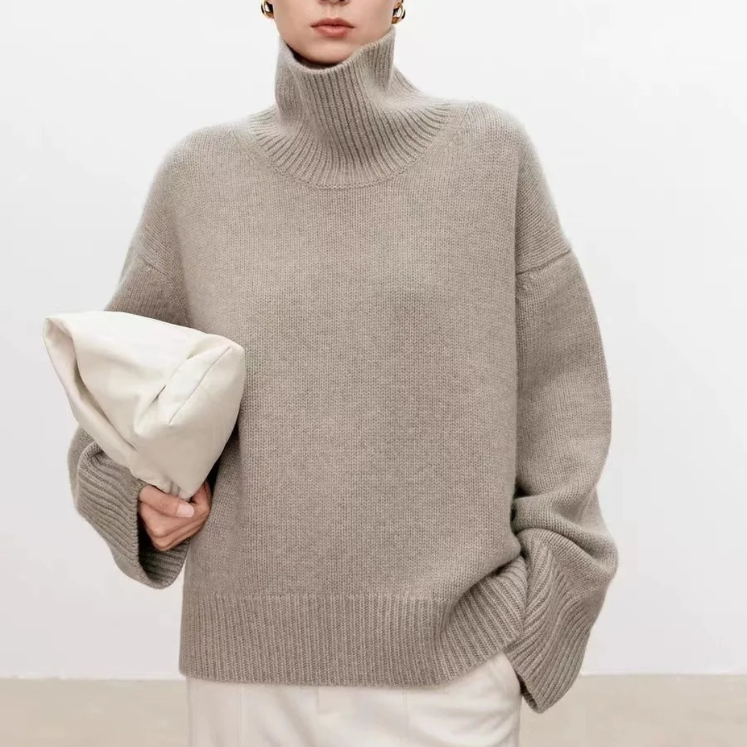 VogeLuxe | Women’s Pure Cashmere Turtleneck Sweater