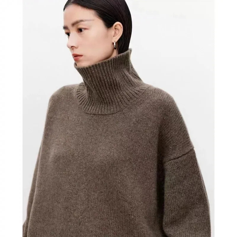 VogeLuxe | Women’s Pure Cashmere Turtleneck Sweater