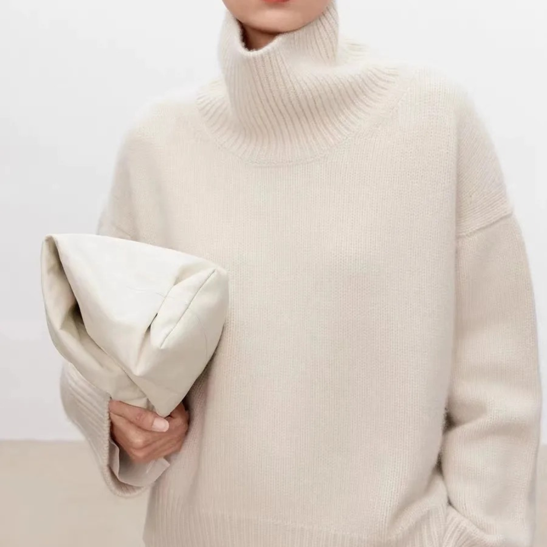 VogeLuxe | Women’s Pure Cashmere Turtleneck Sweater