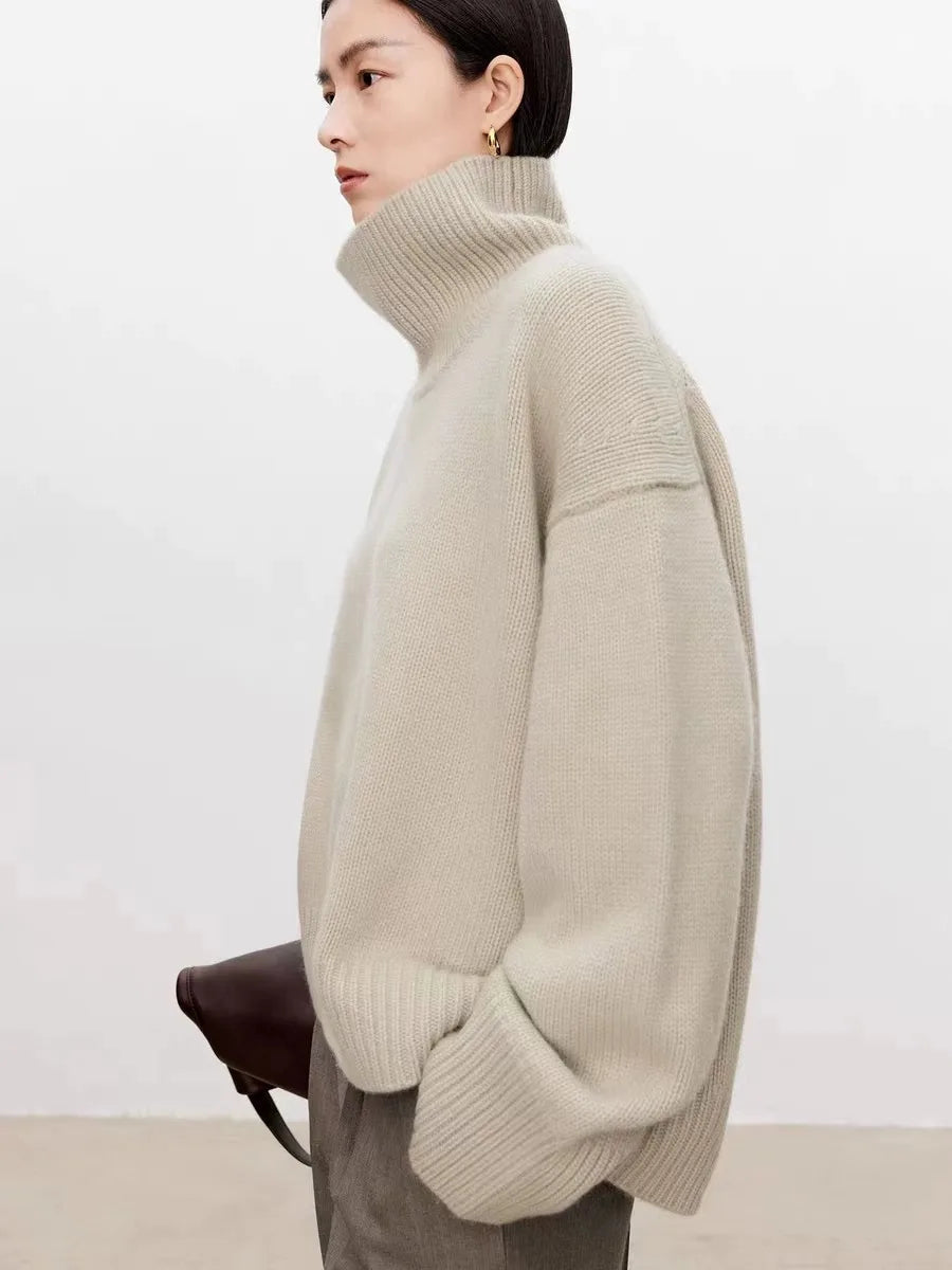VogeLuxe | Women’s Pure Cashmere Turtleneck Sweater