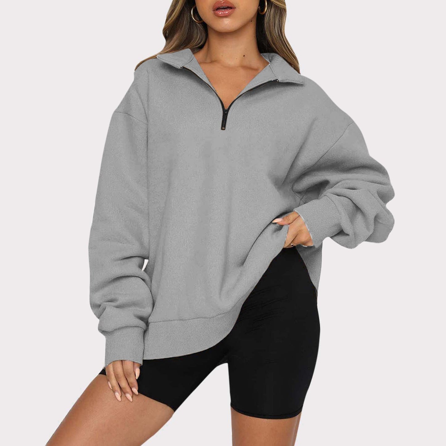 Warm Zipped Sweater for Women - Classic Winter Style
