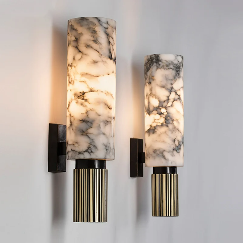 Modern Dimmable Marble Wall Light Fixture - BritishElegance