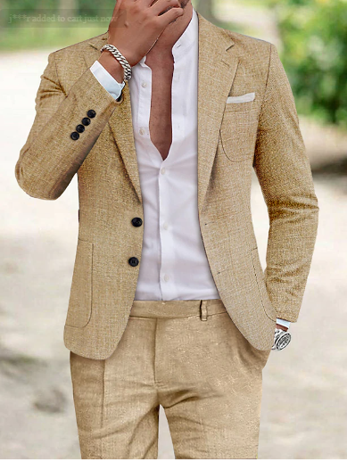 Elegante Completo Uomo in Lino