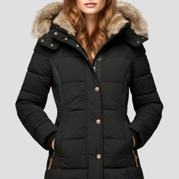 VogeLuxe | Women’s Heavyweight Quilted Puffer Jacket With Hood main image 0