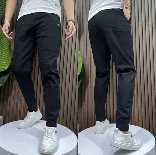 Relaxed Fit Beige Cargo Pants for Men