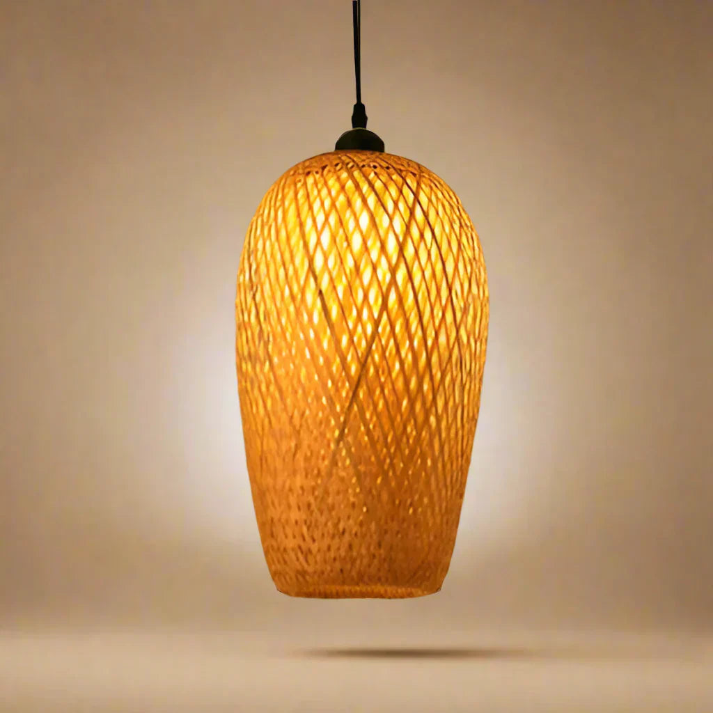 Natural Woven Rattan Pendant Light