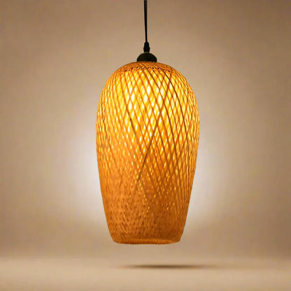 Natural Woven Rattan Pendant Light