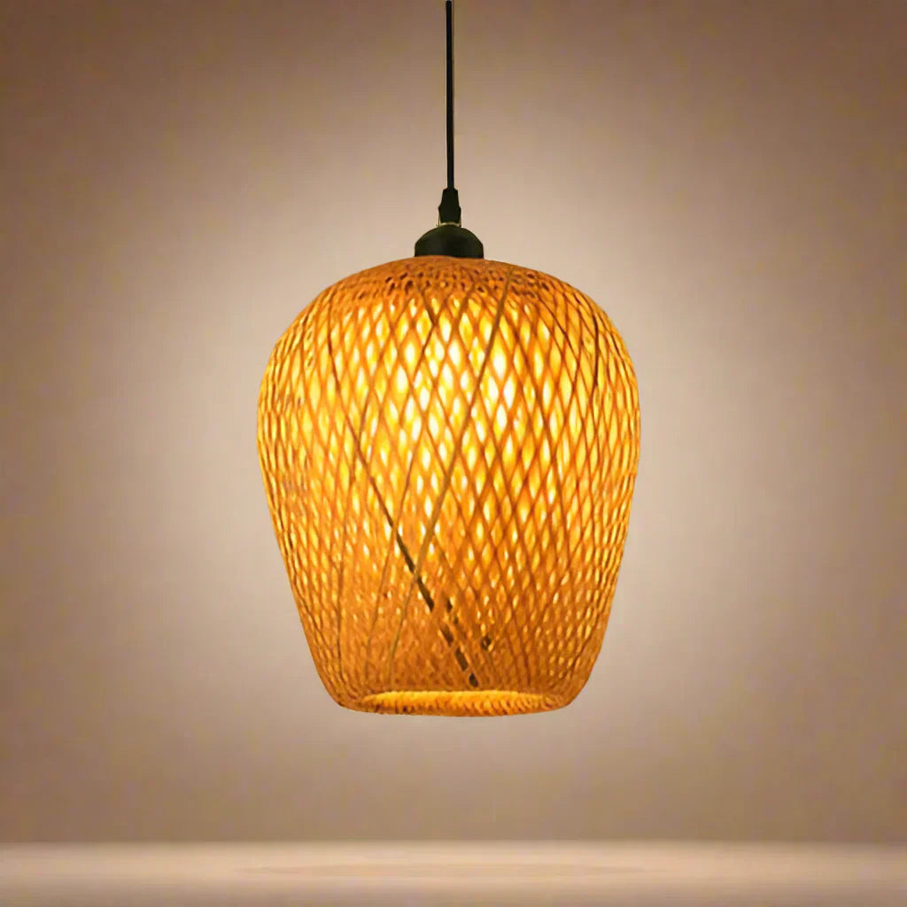 Natural Woven Rattan Pendant Light