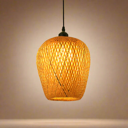 Natural Woven Rattan Pendant Light